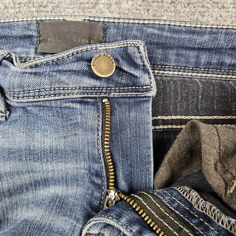 Buckle Black Fit No. 53 Skinny Jeans Mens Distressed Blue Denim Low Rise